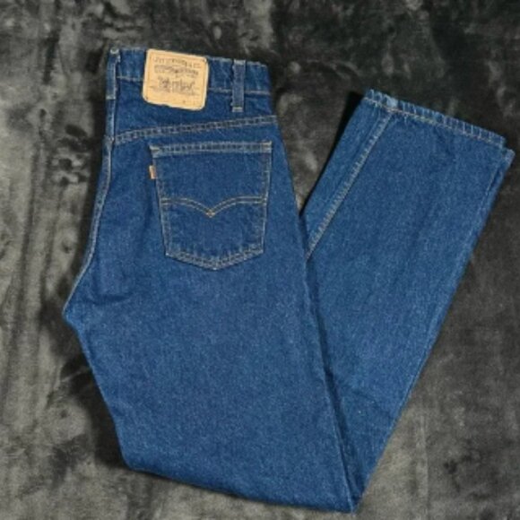 Vintage Levi's 505 Jeans Mens 34x32 Orange Tab 70s USA Blue Denim Straight Leg - Picture 1 of 9